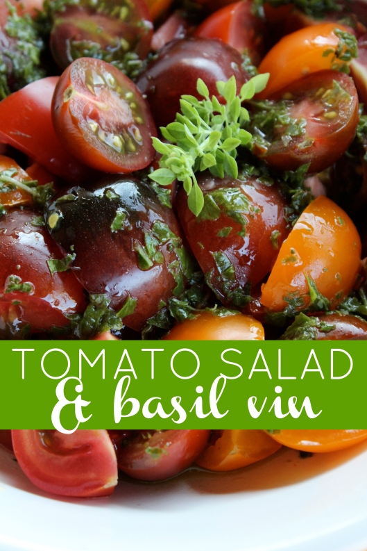 Fresh Summer Tomato Salad with Basil Vinaigrette
